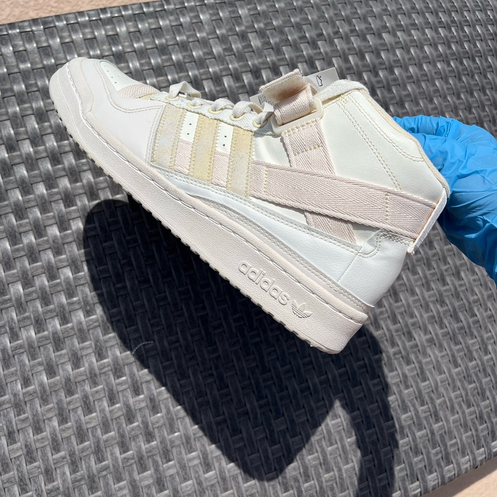 Forum Mid Parley Adidas Sneakers in Cream and Off-White - Picture 12 of 13